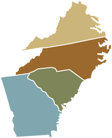 CCGC - Southeast Region map